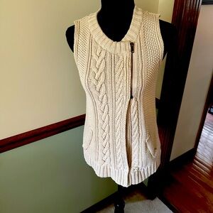 Khaki Sleeveless Sweater Kenji Brand Sz M
